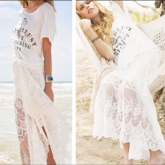 🌿 Spell Ophelia Lace Skirt • Size XS Maxi